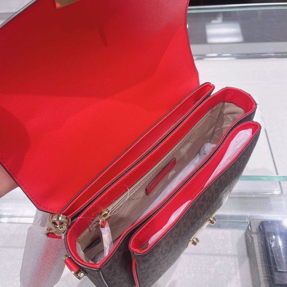 Michael Kors Bags Mk Rose Top Handle Md Crossbody Bag Red Poshmark